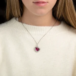 תליון לב רובי