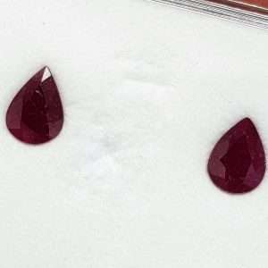 זוג טיפות רובי טבעי קראט